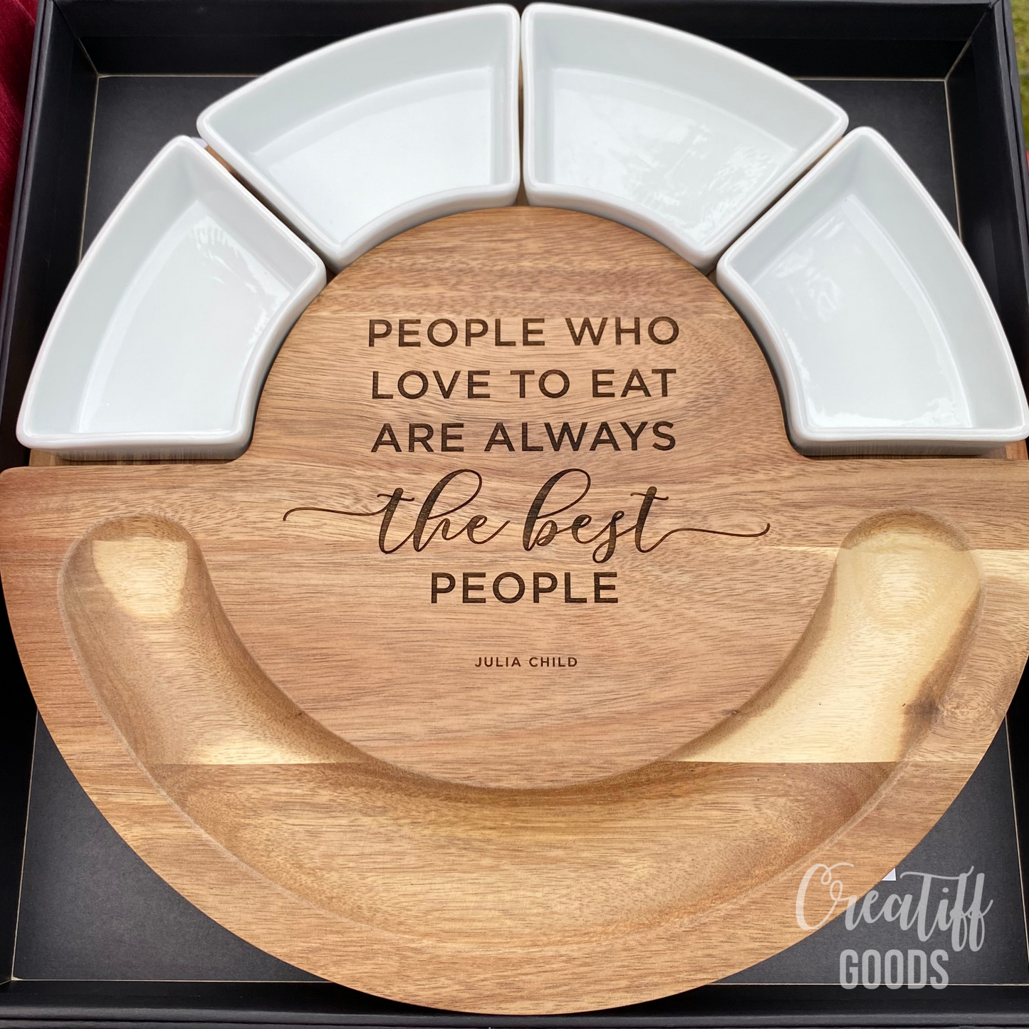 Acacia Wood Charcuterie Cheese Board and Platter Set