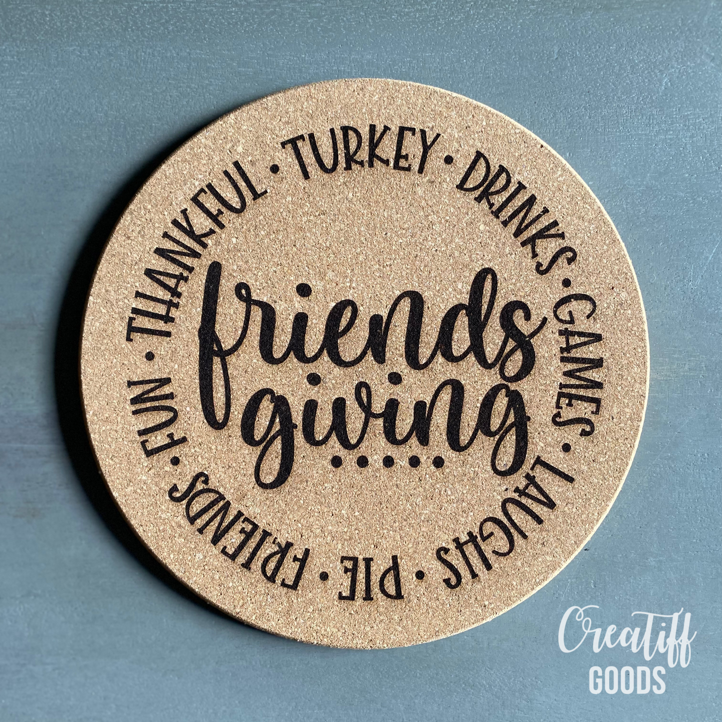 Laser Engraved Cork Trivet