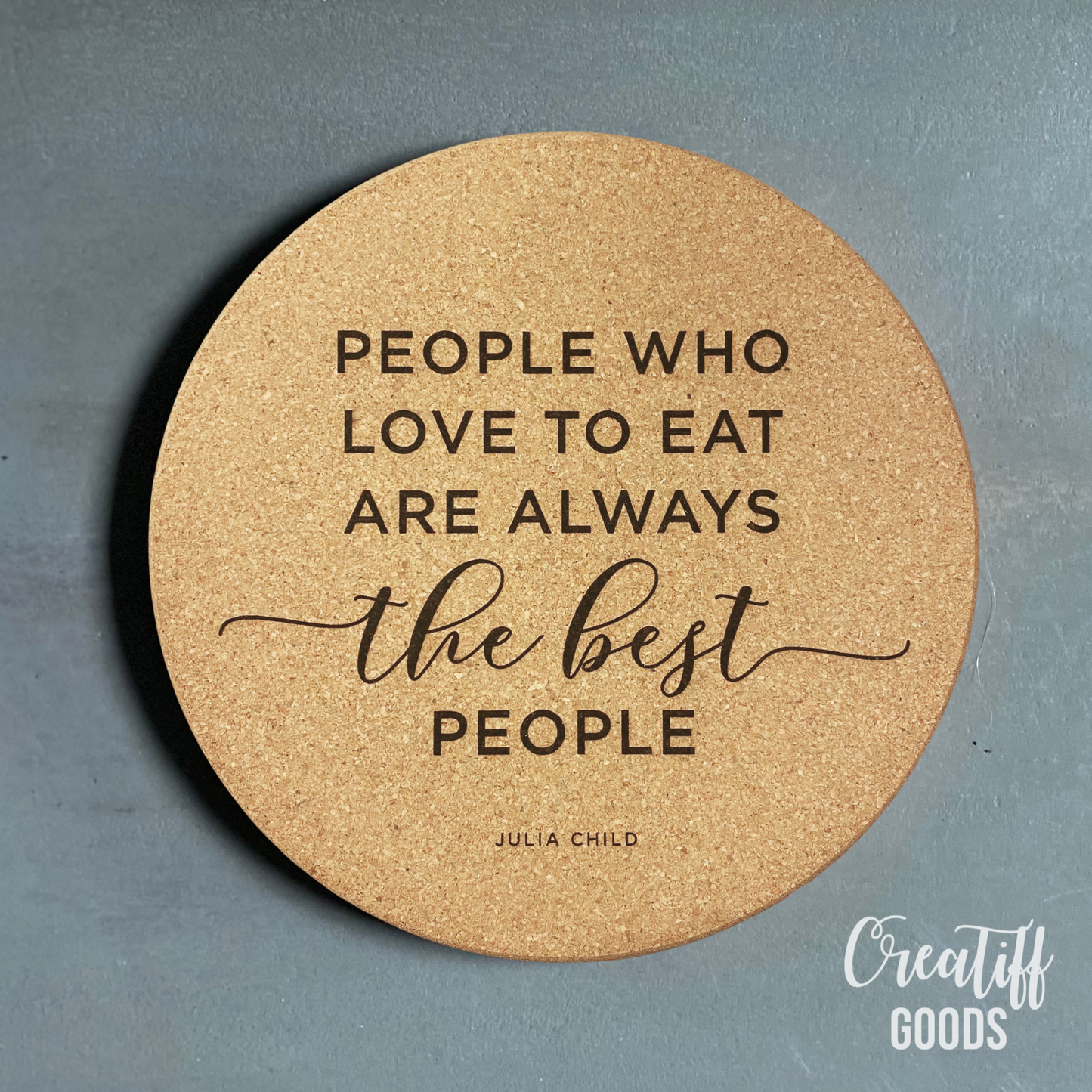 Laser Engraved Cork Trivet