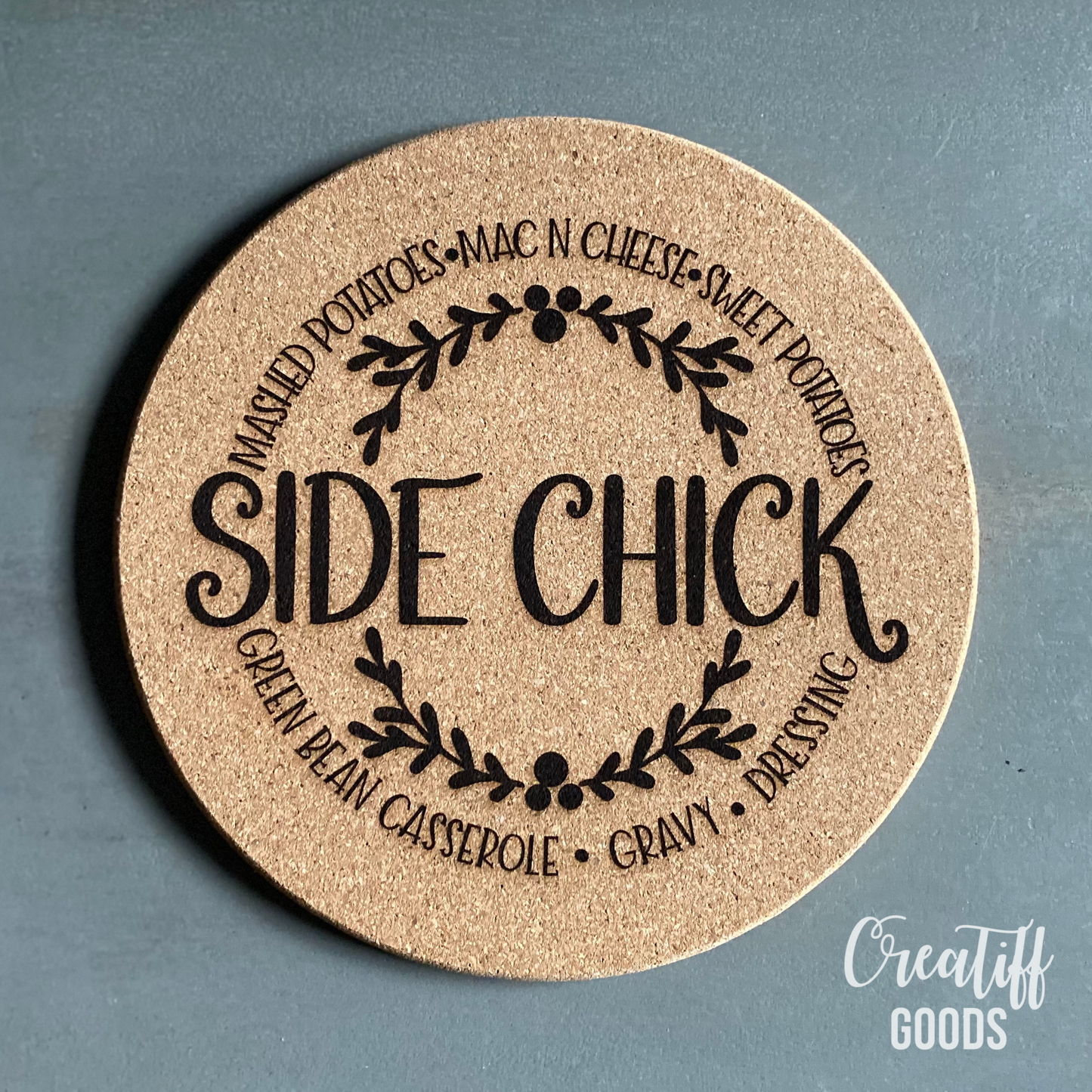 Laser Engraved Cork Trivet