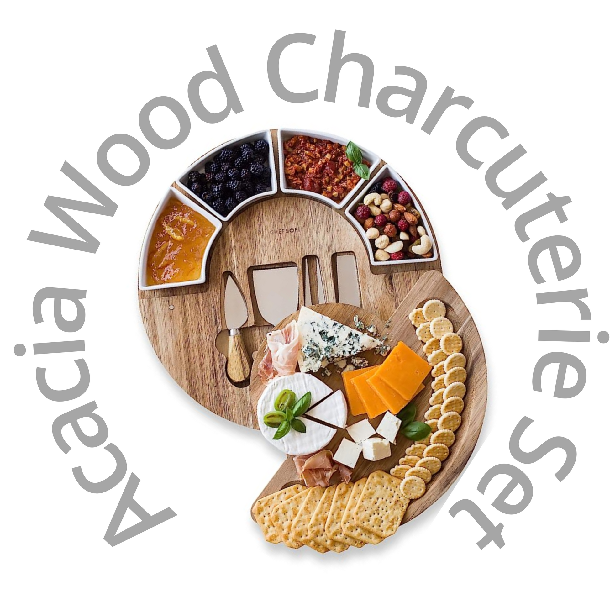 Wooden Charcuterie Board Set