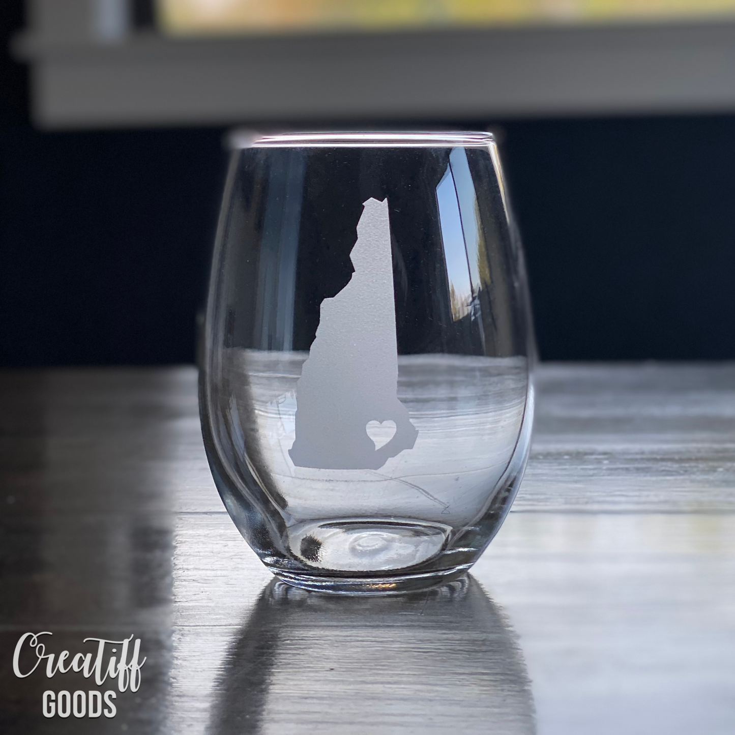 At Last Personalized 21oz Stemless Wine Glass