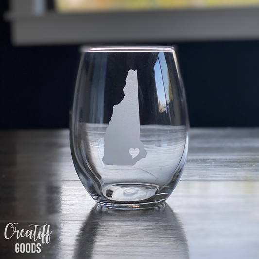 Custom Etched - 21 oz Stemless Wine Glass