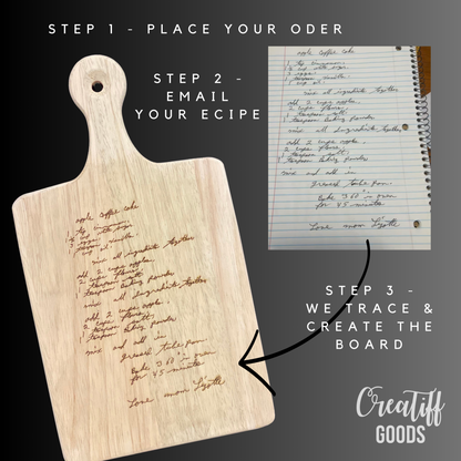 Handwritten Recipe Board