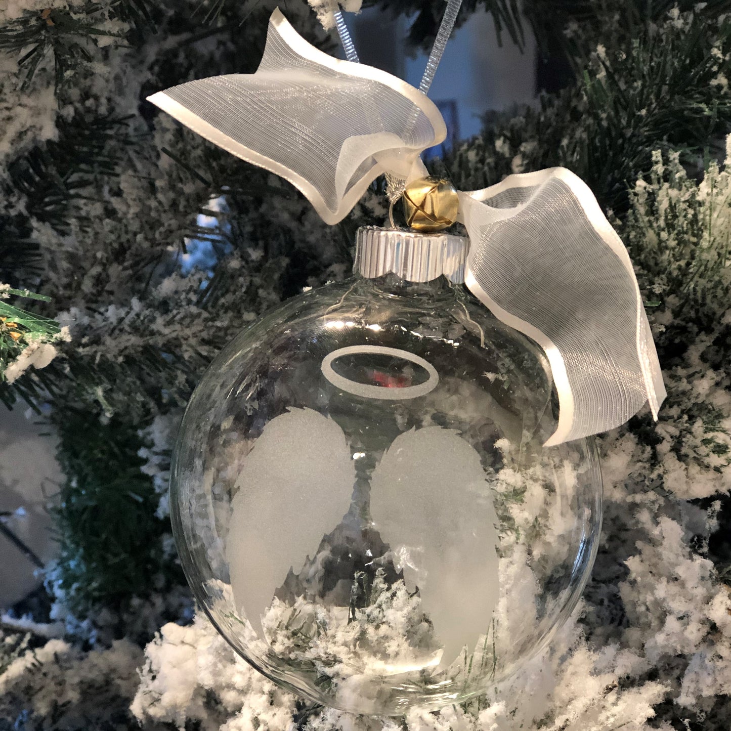 Angel Ornament - Etched Glass